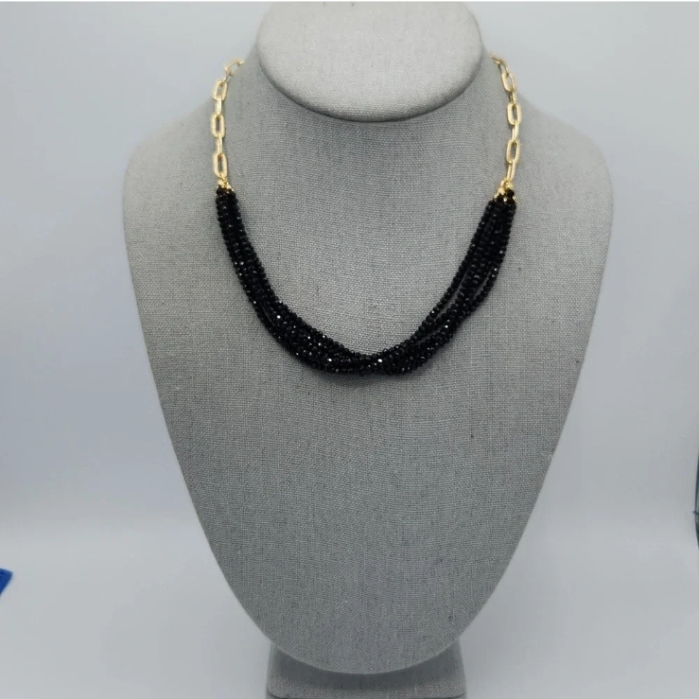 Ann Taylor Black and Gold Necklace Collection - Picture 2 of 5